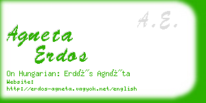 agneta erdos business card